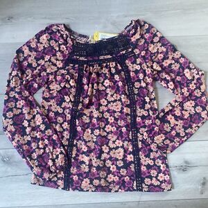 Sunset West Kendall Crochet Detail‎ Top Navy XL NWT Stitch Fix